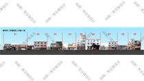 唐河县黉学街东段南侧街景改造前实景正立长拼分号图